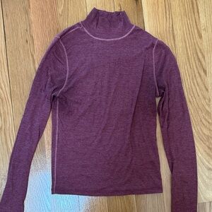 Madewell Burgundy Turtleneck Long Sleeve
